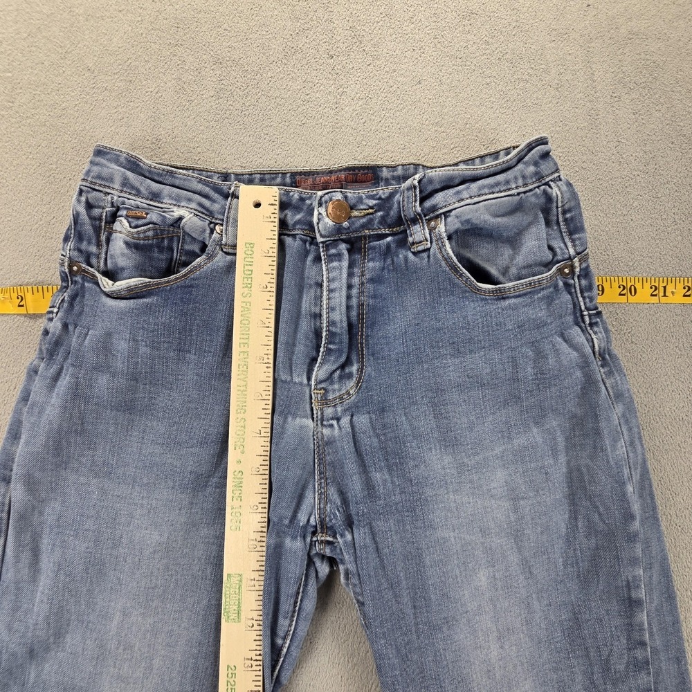 Diesel Jeans Womens Blue High Waist Bootcut Flare Medium Wash Stretch Fits 24x32 - Picture 7 of 16